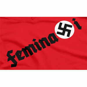 Camiseta Feminazi-esvastica-detalle