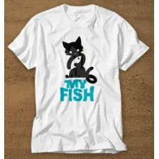 Camiseta Gato-con-Pez