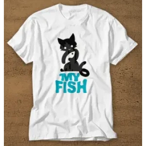 Camiseta Gato-con-Pez
