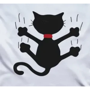 Camiseta Gato resbalando-detalle