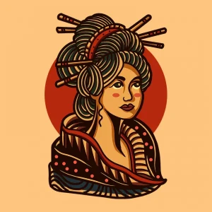 Camiseta Geisha-I-detalle