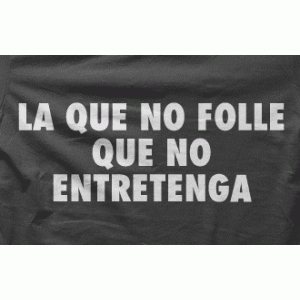 Camiseta La que no folle..-detalle