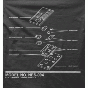 Camiseta Mando Nintendo-detalle