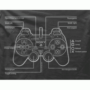 Camiseta Mando PS2-detalle