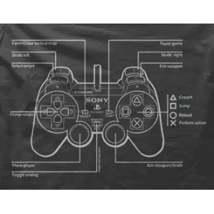 Camiseta Mando PS2-detalle
