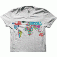 Camiseta Mapa Mundi