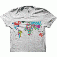 Camiseta Mapa Mundi Camiseta Mapa Mundi
