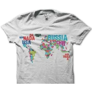 Camiseta Mapa Mundi