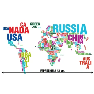 Camiseta Mapa Mundi-detalle