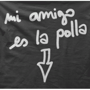 Camiseta Mi amigo es..-detalle
