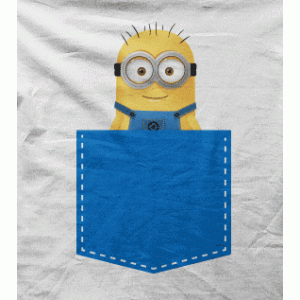 Camiseta Minions-bolsillo-detalle