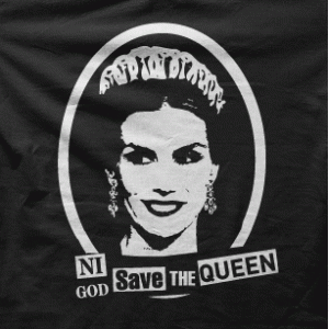 Camiseta Ni god save the queen-detalle
