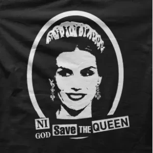 Camiseta Ni god save the queen-detalle