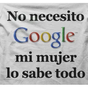 Camiseta No necesito Google-detalle