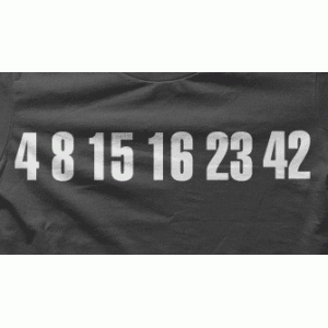 Camiseta Numeros perdidos-detalle