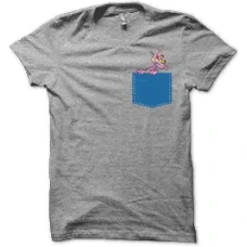 Camiseta Pantera-Rosa-bolsillo