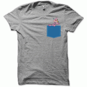 Camiseta Pantera-Rosa-bolsillo