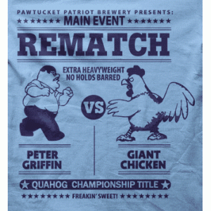 Camiseta Peter vs Pollo-detalle