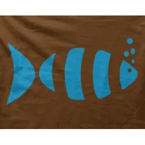 Camiseta Pez turquesa-detalle