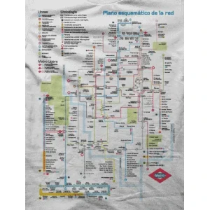Camiseta Plano metro madrid-detalle