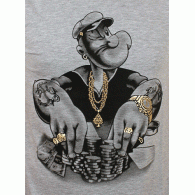 Camiseta Popeye Poker-detalle