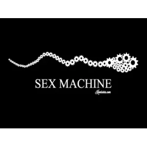 Camiseta Sex machine engranajes-detalle