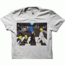 Camiseta Simpsons abbey road
