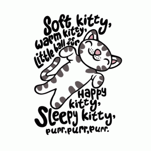 Camiseta Soft kitty-detalle