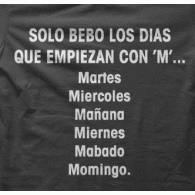 Camiseta Solo bebo-detalle
