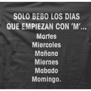 Camiseta Solo bebo-detalle
