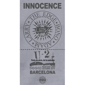 Camiseta U2 Barcelona 2015-detalle