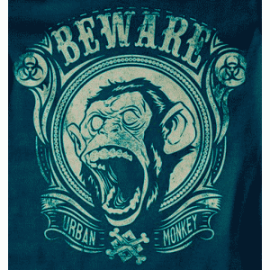 Camiseta Urban monkey-detalle