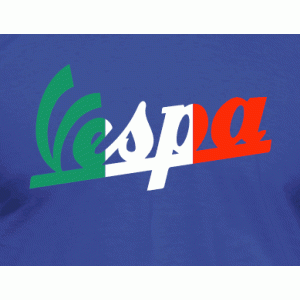 Camiseta Vespa bandera Italia-detalle