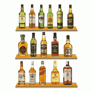 Camiseta Whisky Bar colores-detalle