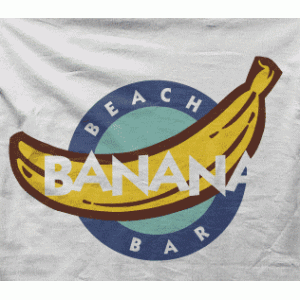 Camiseta banana beach-detalle