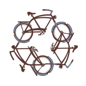 Camiseta bike recycle-detalle