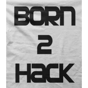 Camiseta born 2 hack-detalle