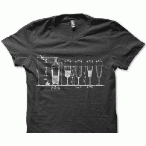 Camiseta botella y copas