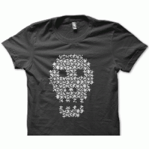 Camiseta calavera puzzle