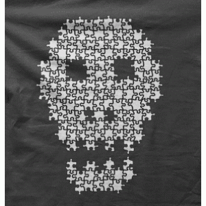 Camiseta calavera puzzle-detalle