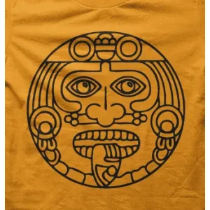 Camiseta cara azteca-detalle
