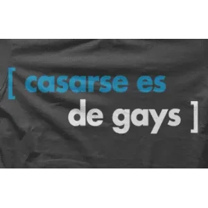 Camiseta casarse es de gays-detalle