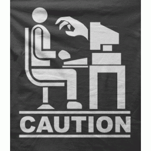 Camiseta caution-detalle