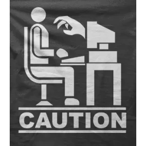 Camiseta caution-detalle