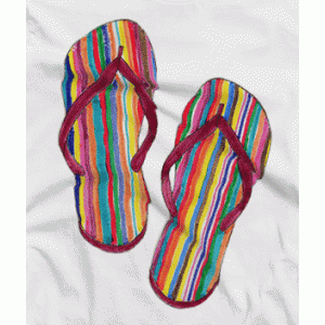 Camiseta chanclas rayitas-detalle