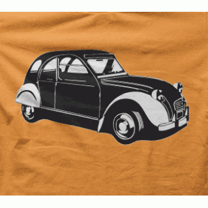 Camiseta citroen 2cv-detalle
