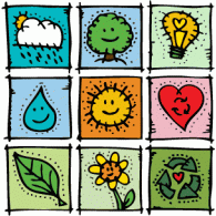 Camiseta ecología simbolos-detalle