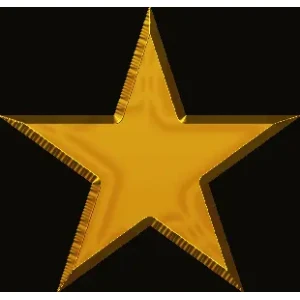 Camiseta estrella oro-detalle