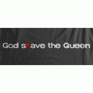Camiseta god shave the queen,-detalle