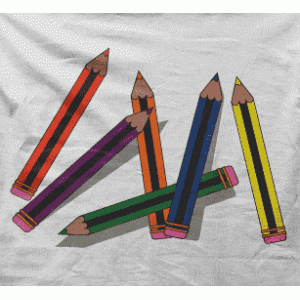Camiseta lapices-detalle